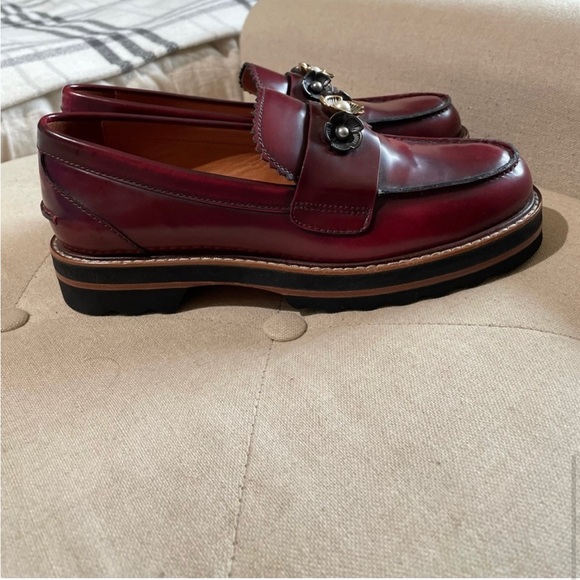Coach Lenox Loafers tea rose size 7.5 b burgundy color - Picture 10 of 10